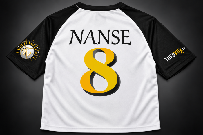 Maillot De Baseball Nan Se Numéro 8 — réalisation L’Atelier 13, St-Hyacinthe