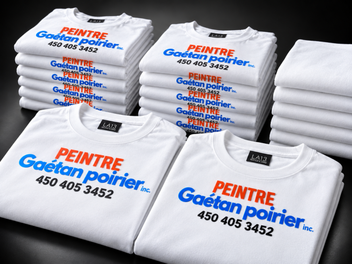 T Shirts Promotionnels Aux Couleurs Vives — réalisation L’Atelier 13, St-Hyacinthe